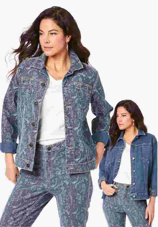Reversible Stretch Denim Jacket image number 0