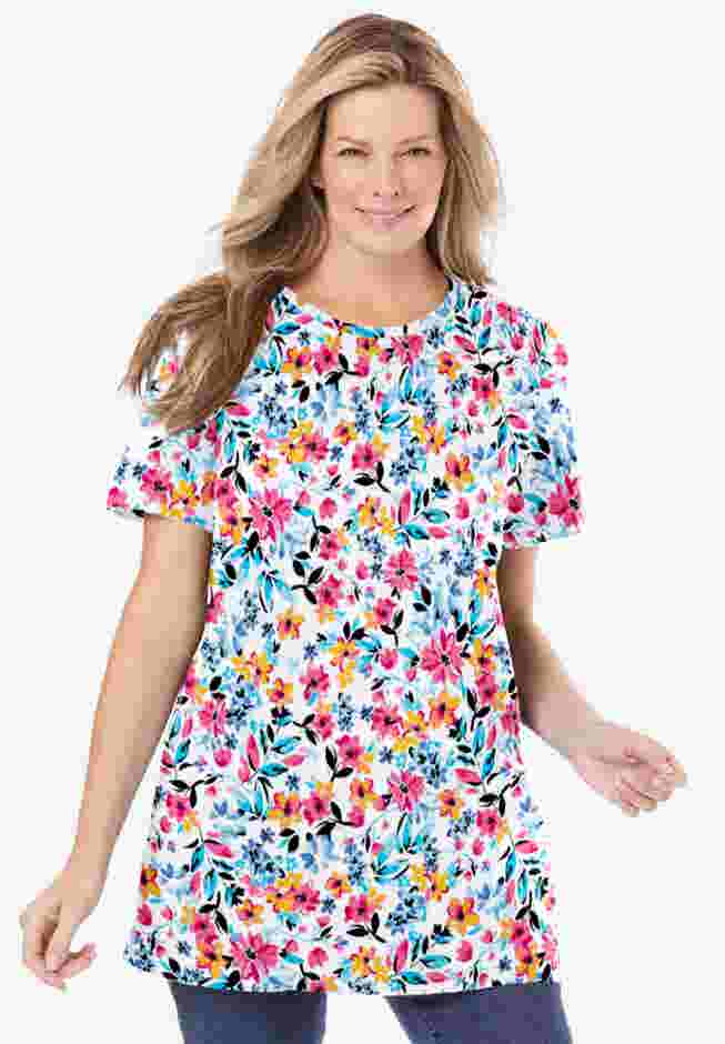 Perfect Printed Crewneck Tunic image number 3