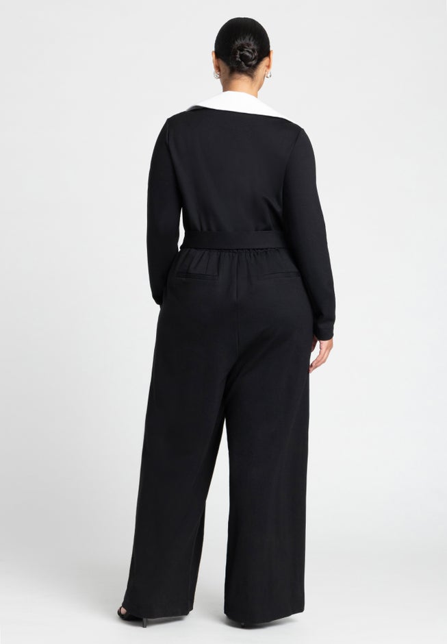 Tuxedo Knit Jumpsuit image number null
