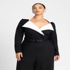 Tuxedo Knit Jumpsuit image number null