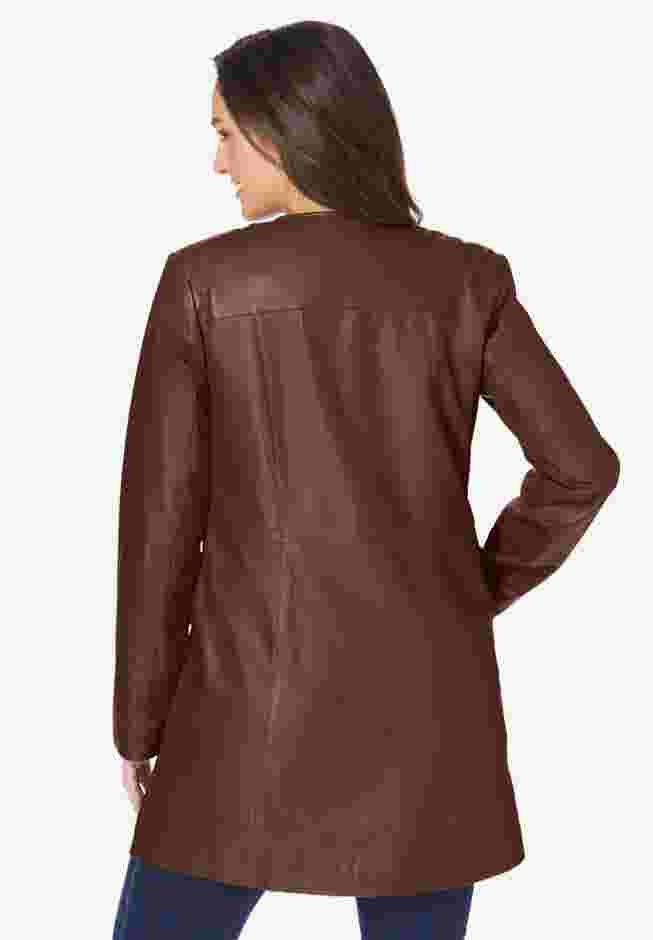 Three-Quarter Leather Jacket image number 1