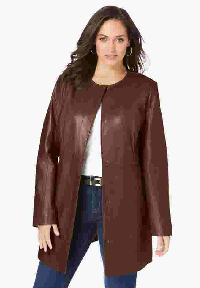 Three-Quarter Leather Jacket image number 0