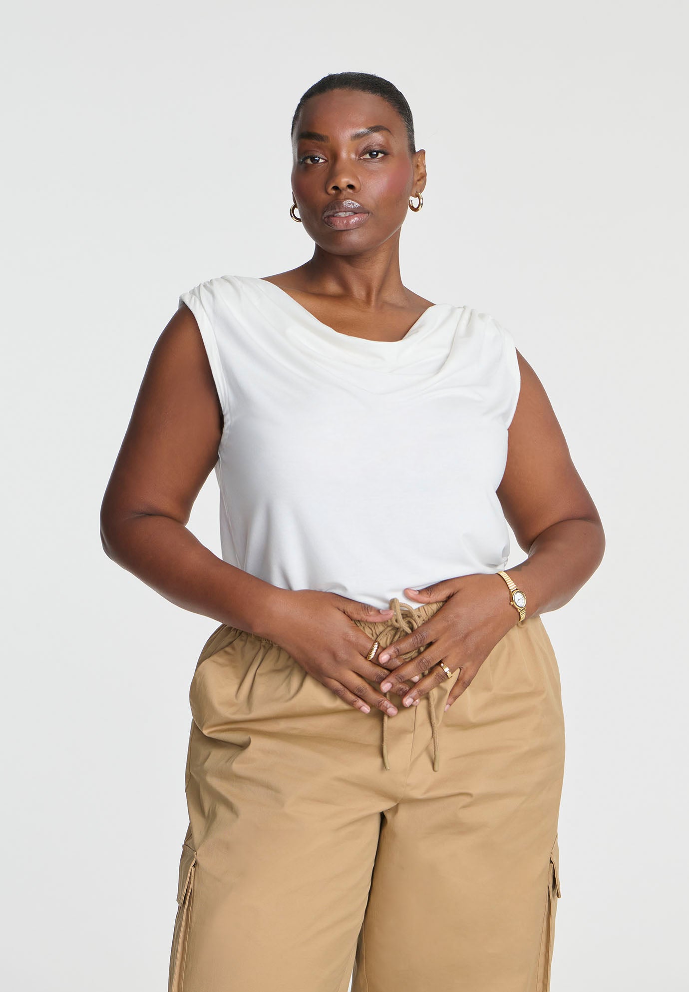 Cowl Neck T Shirt image number 0