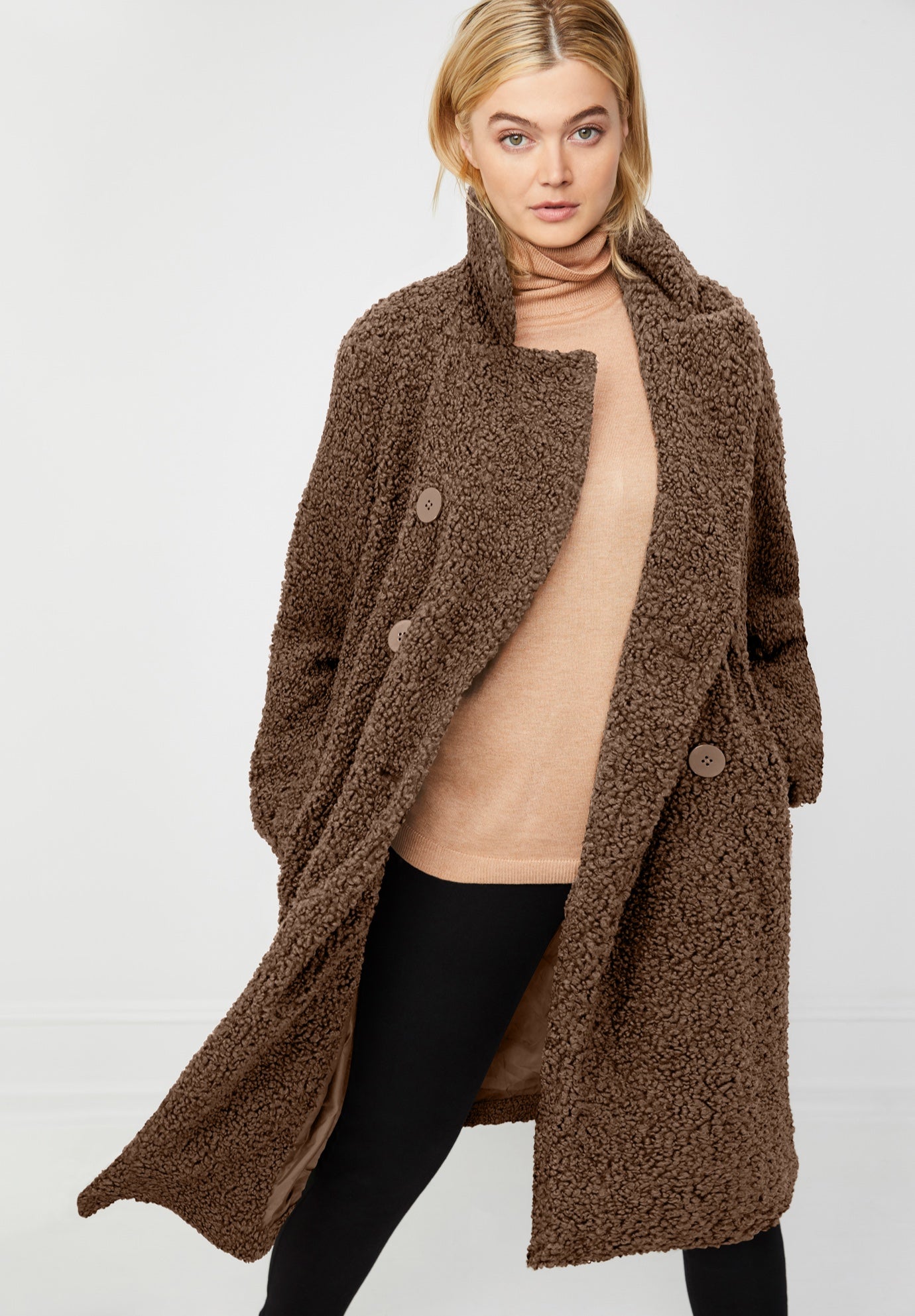 Double-Breasted Teddy Coat image number 0