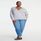 V-Neck Collared Sweater image number null