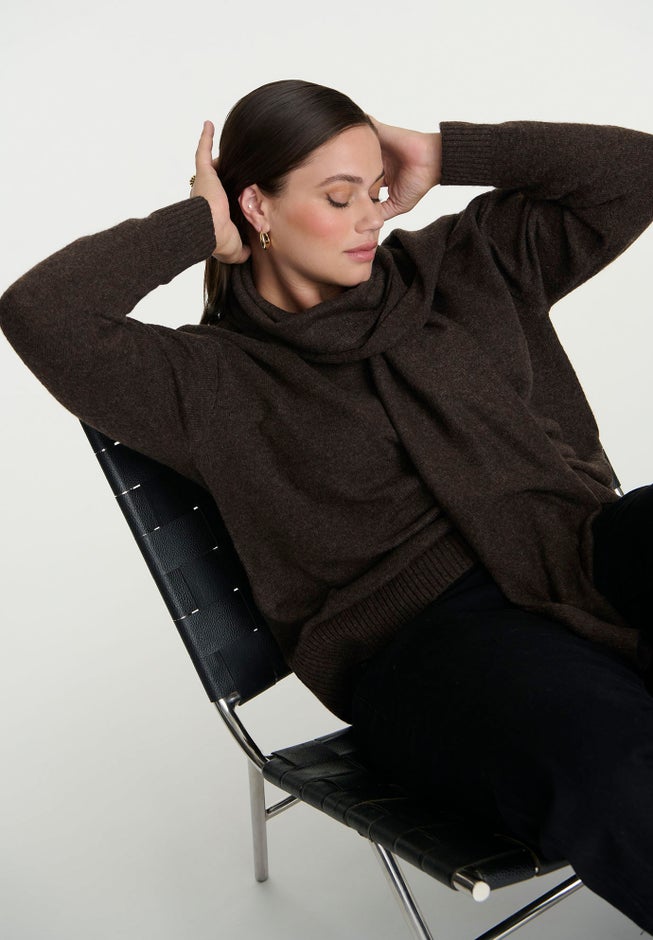 Scarf Neck Sweater image number 3