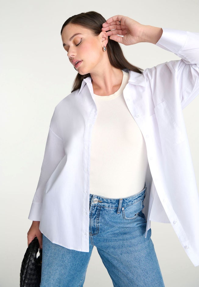 Oversized Button Down Top image number 2