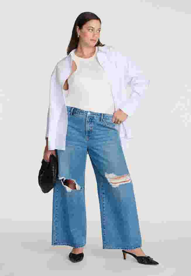 Oversized Button Down Top image number 3