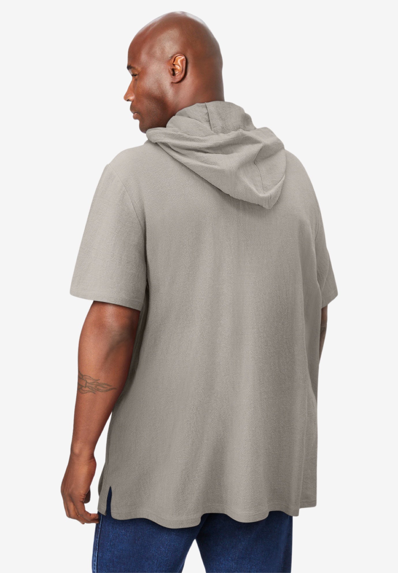 Gauze Short-Sleeve Hoodie image number 3