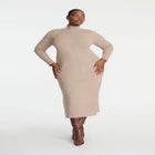 Mock Neck Maxi Sweater Dress image number null