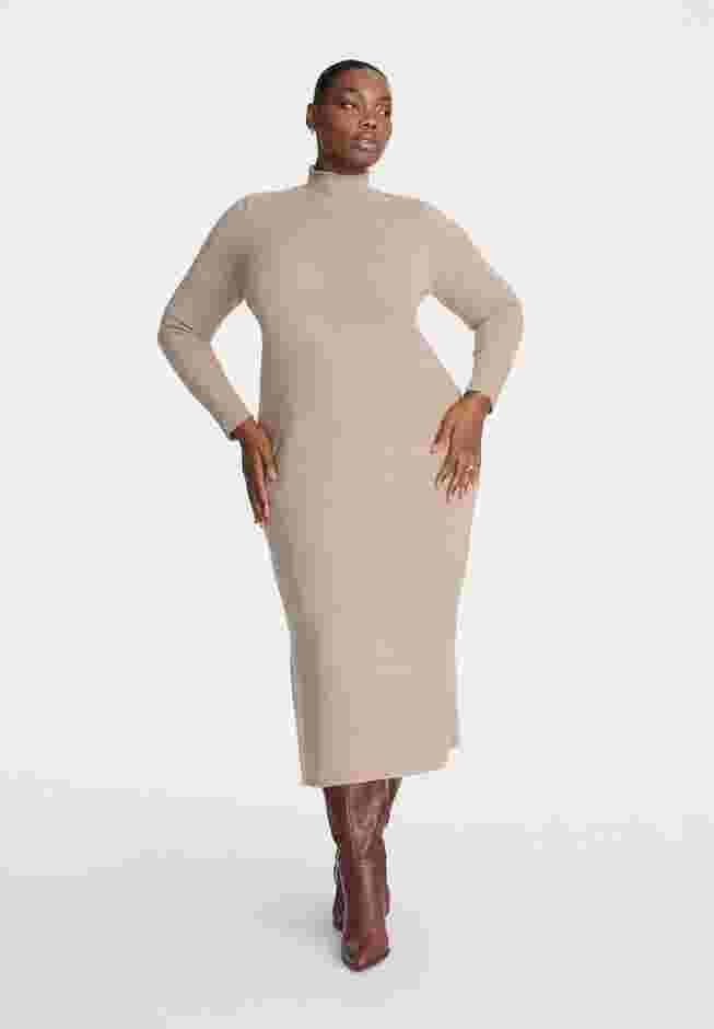 Mock Neck Maxi Sweater Dress image number 0