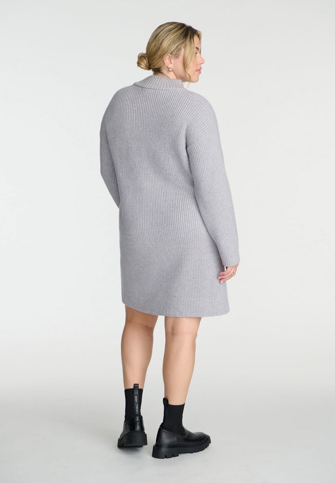 Marled Knit Mock Neck Mini Dress image number 1