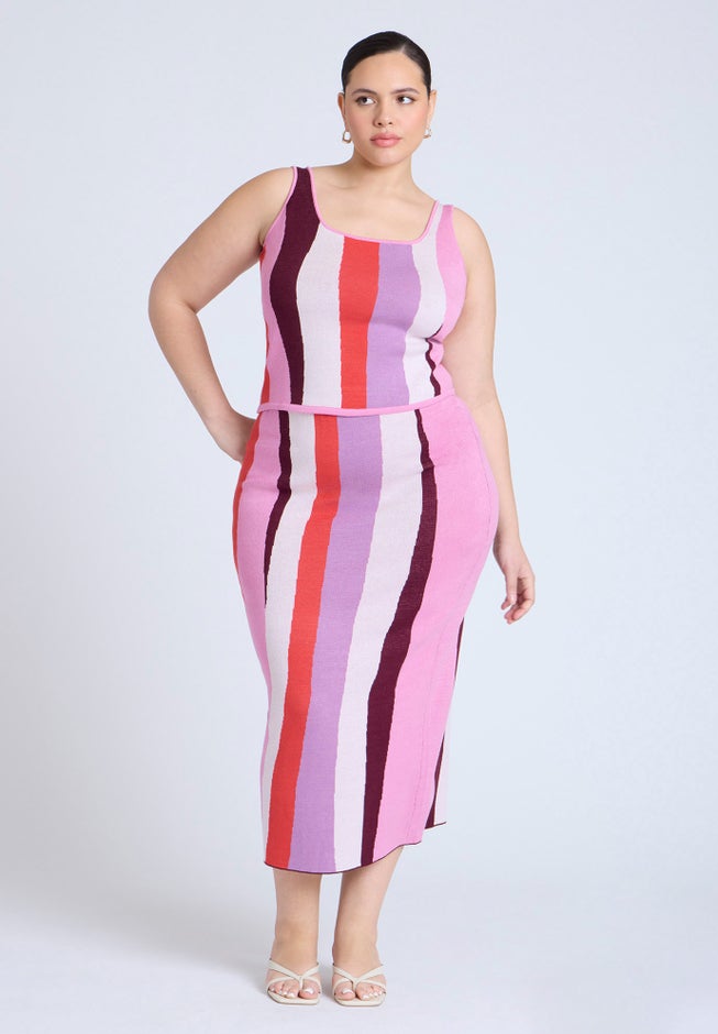 Intarsia Column Skirt image number null