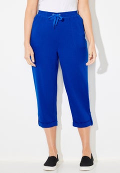 Cloud Knit French Terry Roll Tab Capri