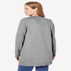 Cotton Cable Knit Cardigan Sweater image number null