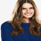 Cable Knit Pullover Crewneck Sweater image number null