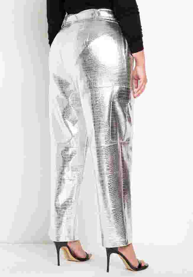 Croc Faux Leather Cargo Pant image number 2