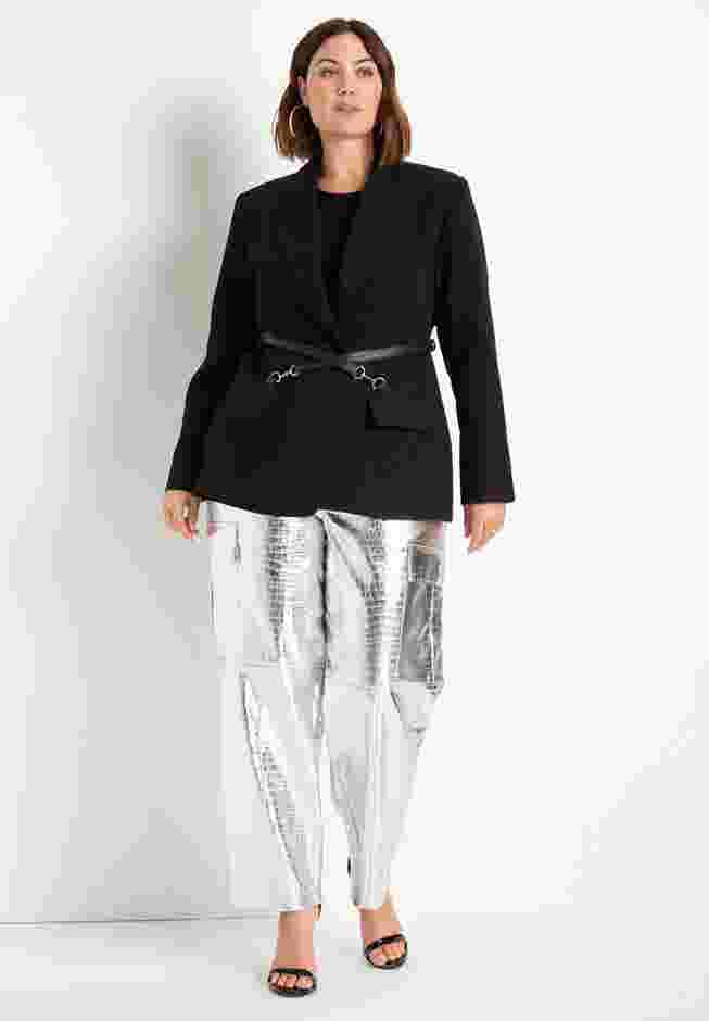 Croc Faux Leather Cargo Pant image number 0