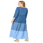 Colorblock Tiered Dress image number null