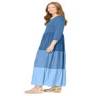 Colorblock Tiered Dress image number null