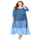 Colorblock Tiered Dress image number null