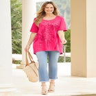 Slub Knit Sparkling Sequin Tee image number null