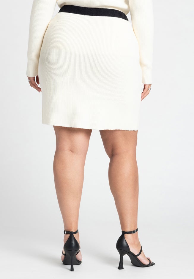 Pull On Sweater Mini Skirt image number null