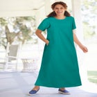 Perfect Short-Sleeve Scoopneck Maxi Tee Dress image number null