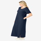 Perfect Short-Sleeve Scoopneck Maxi Tee Dress image number null