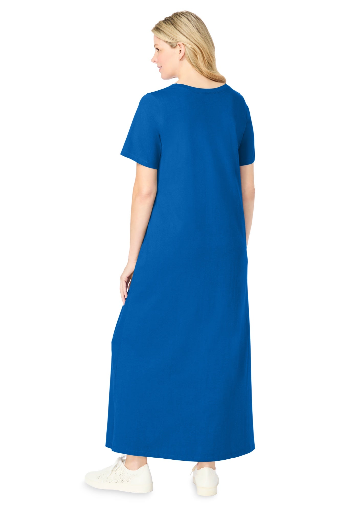 Perfect Short-Sleeve Scoopneck Maxi Tee Dress image number 1