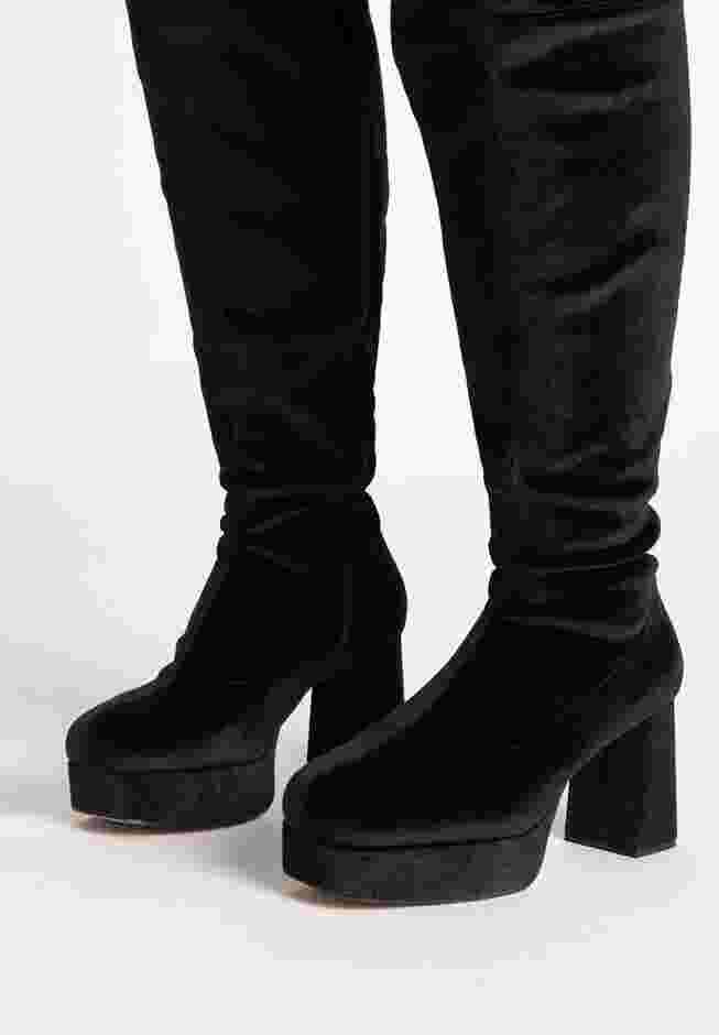 Fiona Velvet Over the Knee Platform Boot image number 3