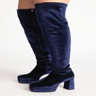 Fiona Velvet Over the Knee Platform Boot image number null
