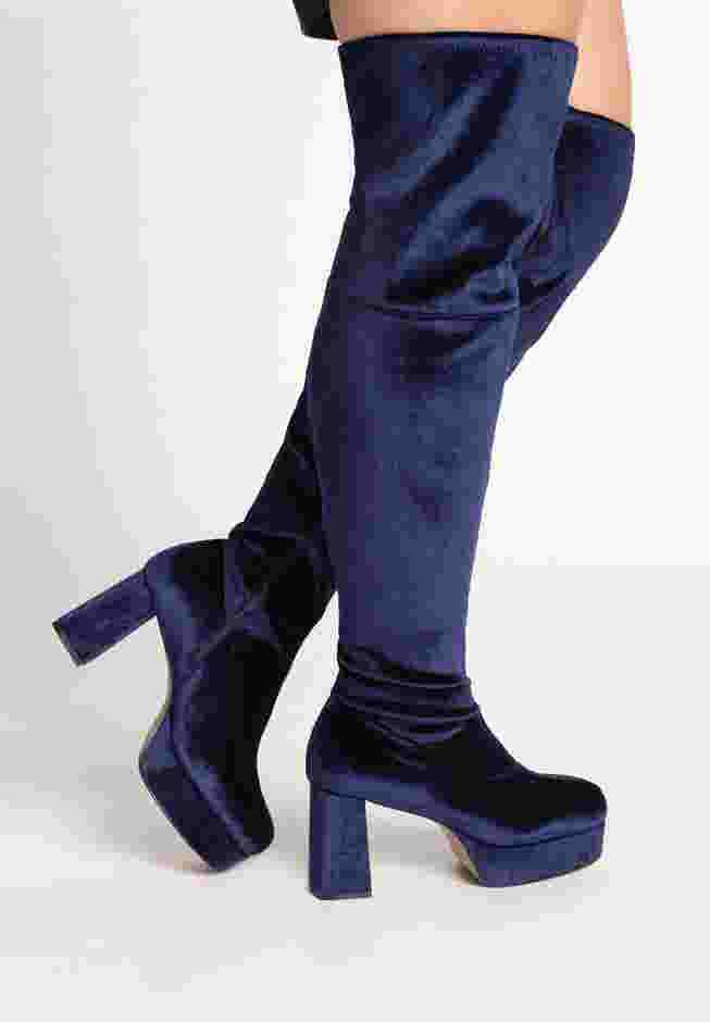 Fiona Velvet Over the Knee Platform Boot image number 2