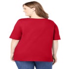 Perfect Elbow-Sleeve Square-Neck Tee image number null