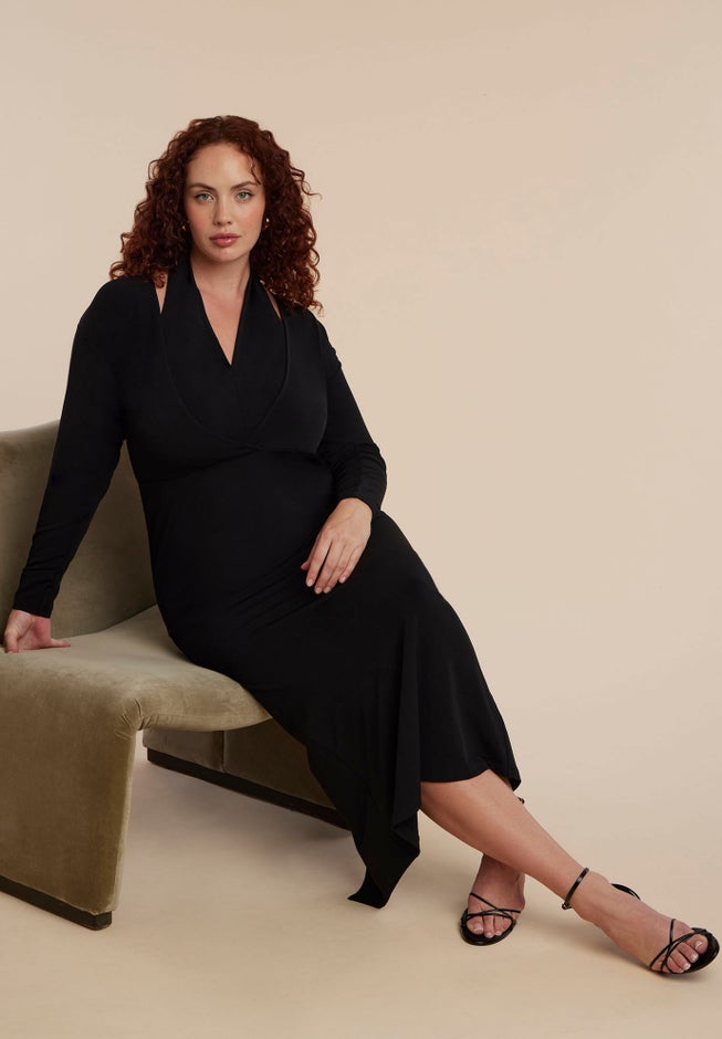 Maxi Dress With Halter Layer image number 1