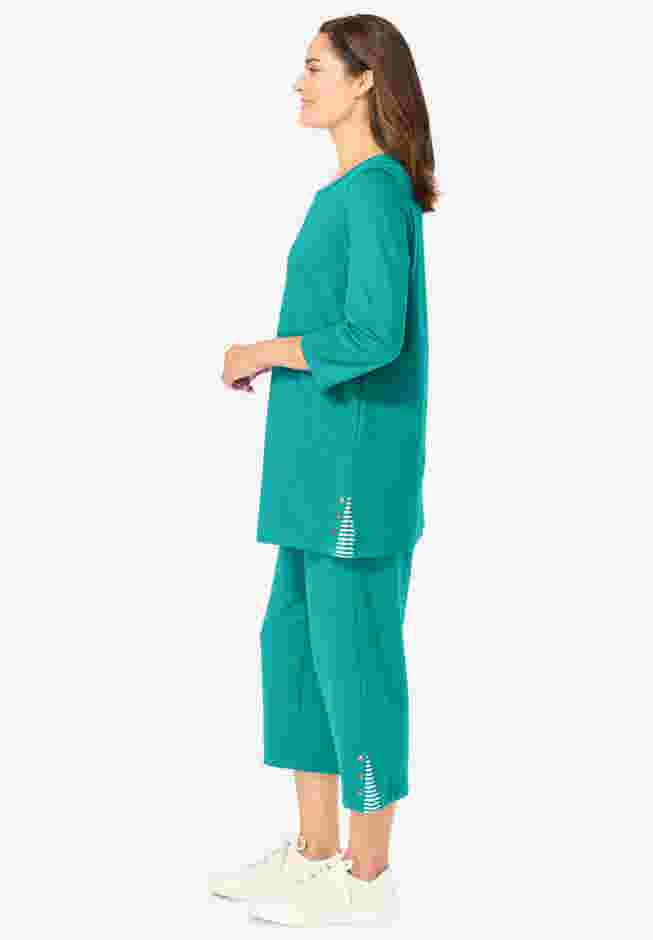 2-Piece Striped French Terry Set image number 2