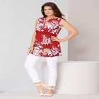 Sleeveless Floral Big Shirt image number null