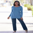 Ribbed Baby Doll Tunic Sweater image number 0