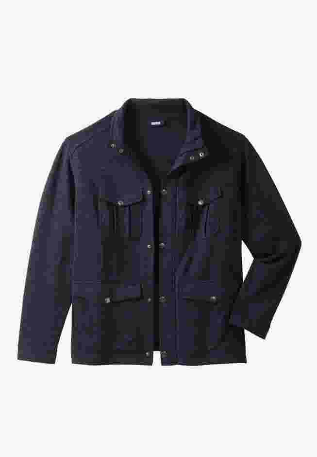 Sweater Fleece Multi-Pocket Jacket image number 0