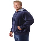 Velour Long-Sleeve Pullover Hoodie image number null