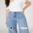 The Yvette Rigid Wide Leg  Jean image number null