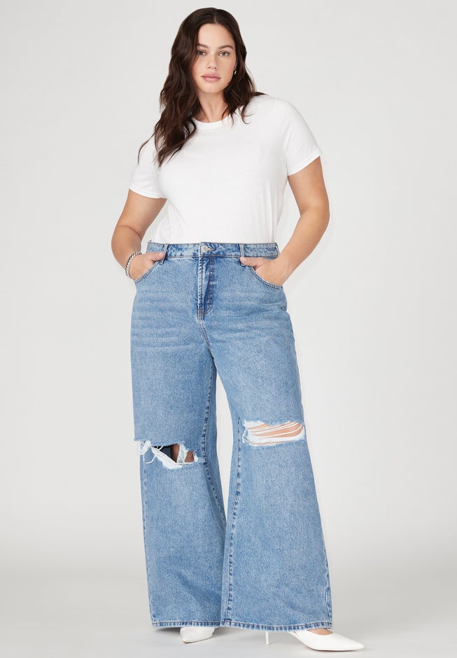 The Yvette Rigid Wide Leg Jean image number 0