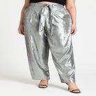 Belted High Waisted Straight Leg Trouser image number null