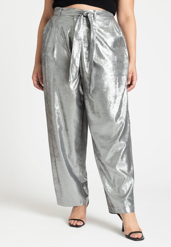 Belted High Waisted Straight Leg Trouser image number 1