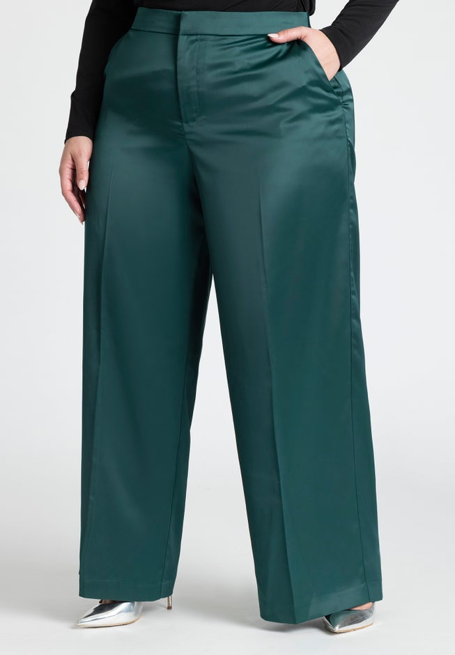 Satin Wide Leg Trouser image number null