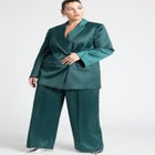 Satin Wide Leg Trouser image number null