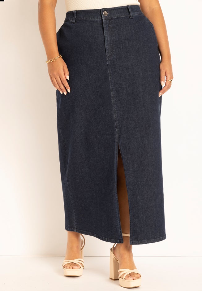 Denim Maxi Skirt image number 1