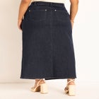 Denim Maxi Skirt image number null