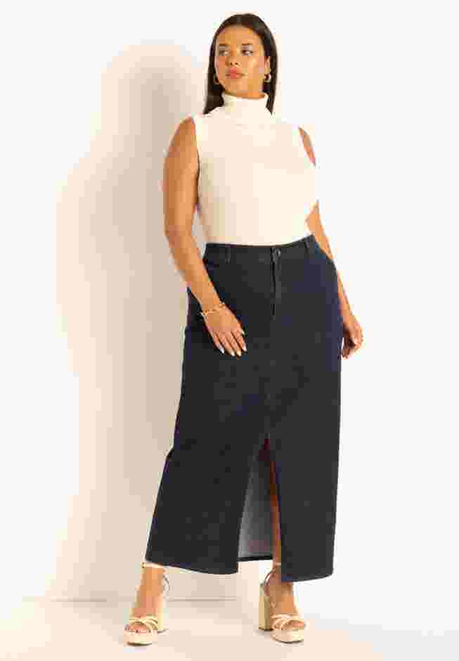 Denim Maxi Skirt image number 0