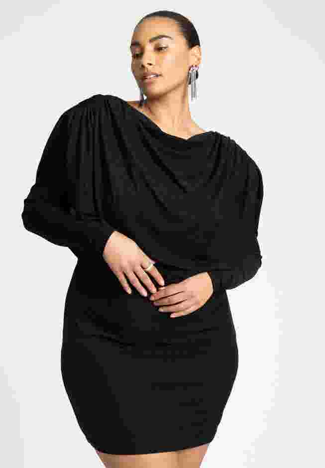 Exaggerated Cowl Mini Dress image number 2